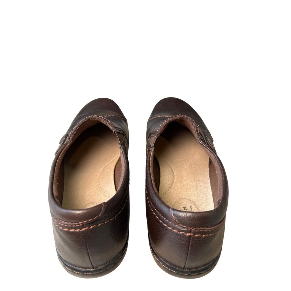 Clarks Ashland Effie Loafers Women's 9.5 Brown Leather Slip-On Comfort Support - Picture 9 of 15